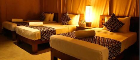 1 soveværelse, sengetøj