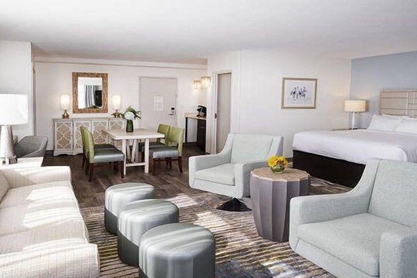 Gather and relax in an airy suite with plenty of seating.