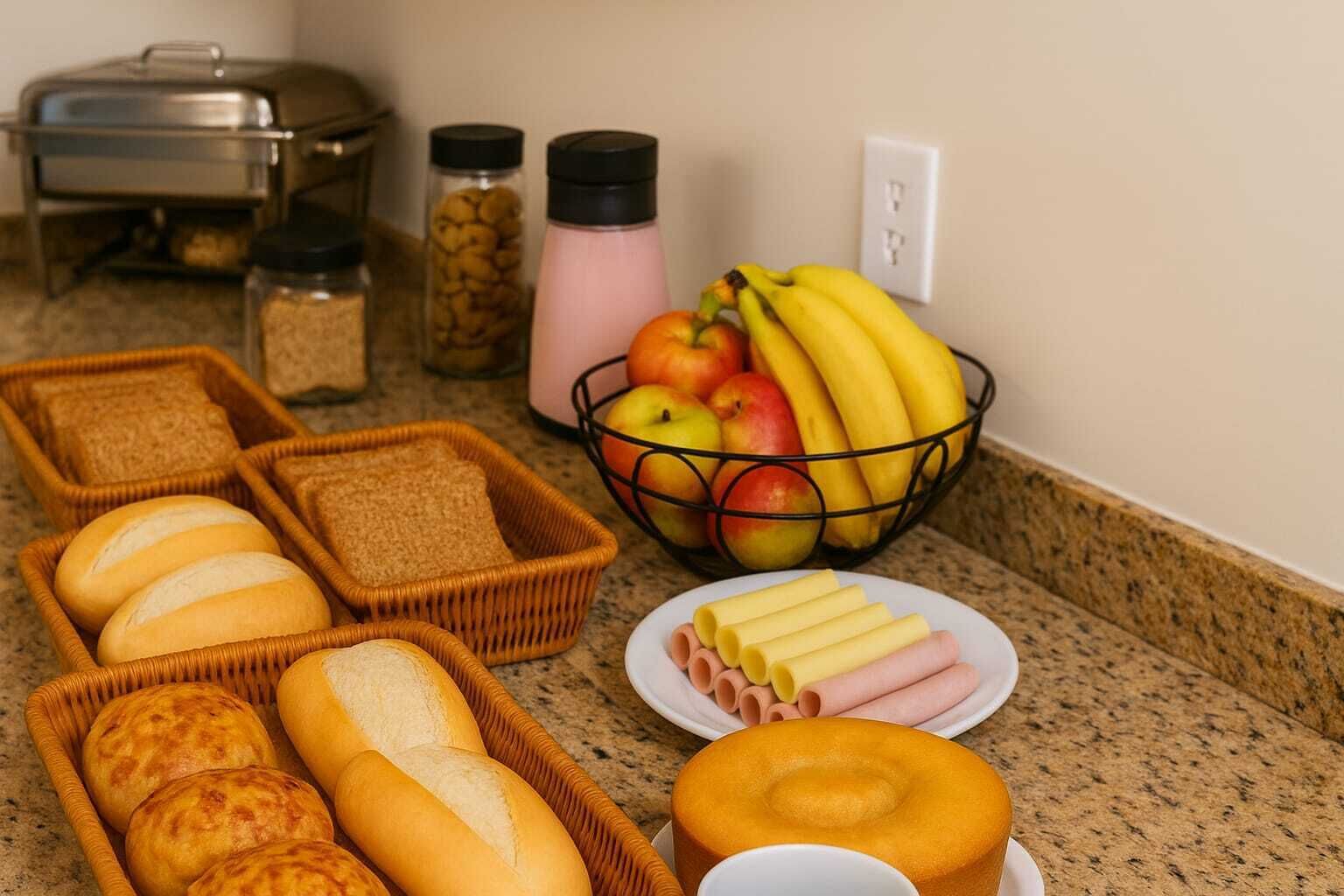 每日供应自助式早餐（每人 BRL 20）