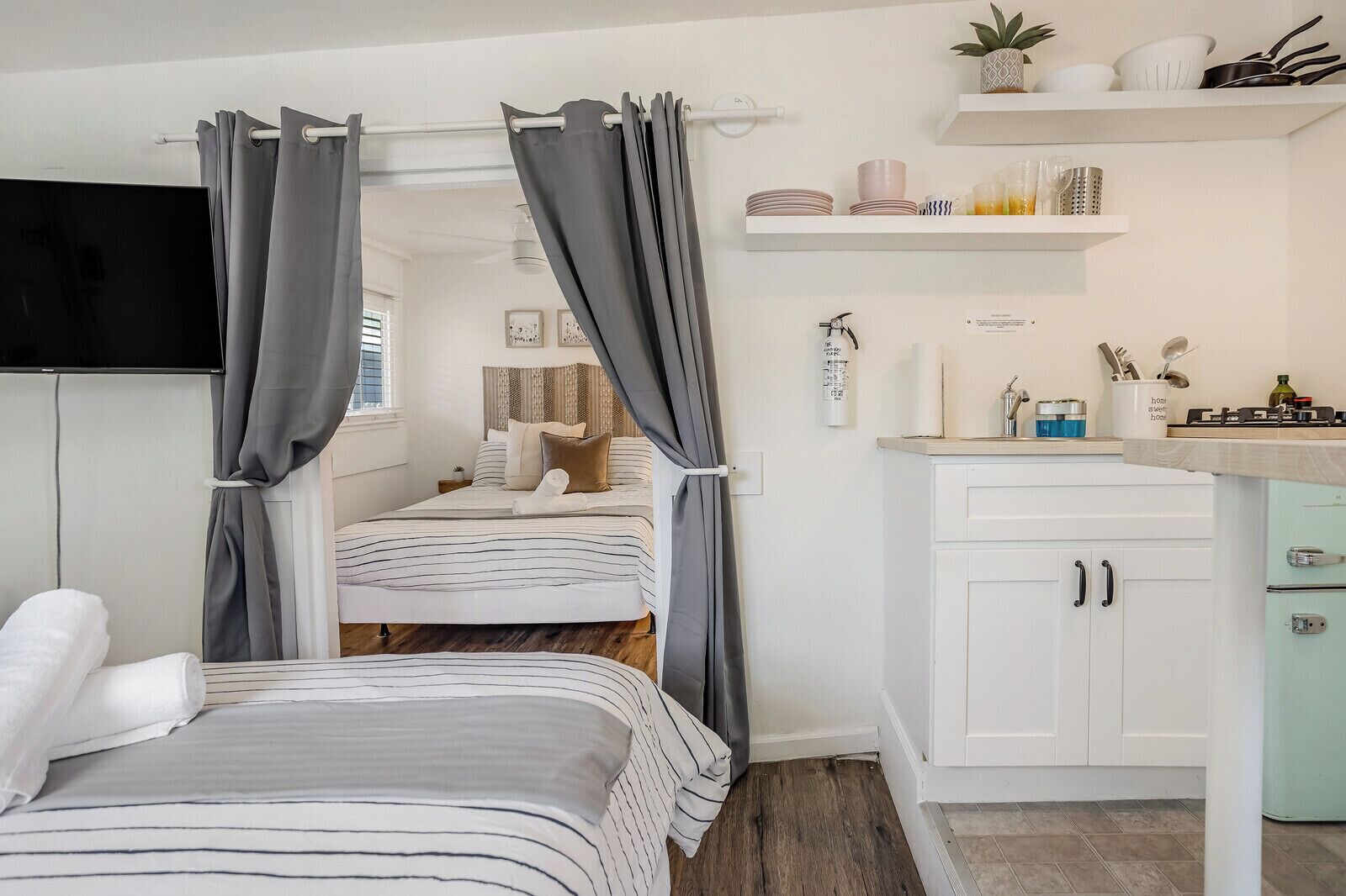 1 bedroom, iron/ironing board, travel crib, free WiFi