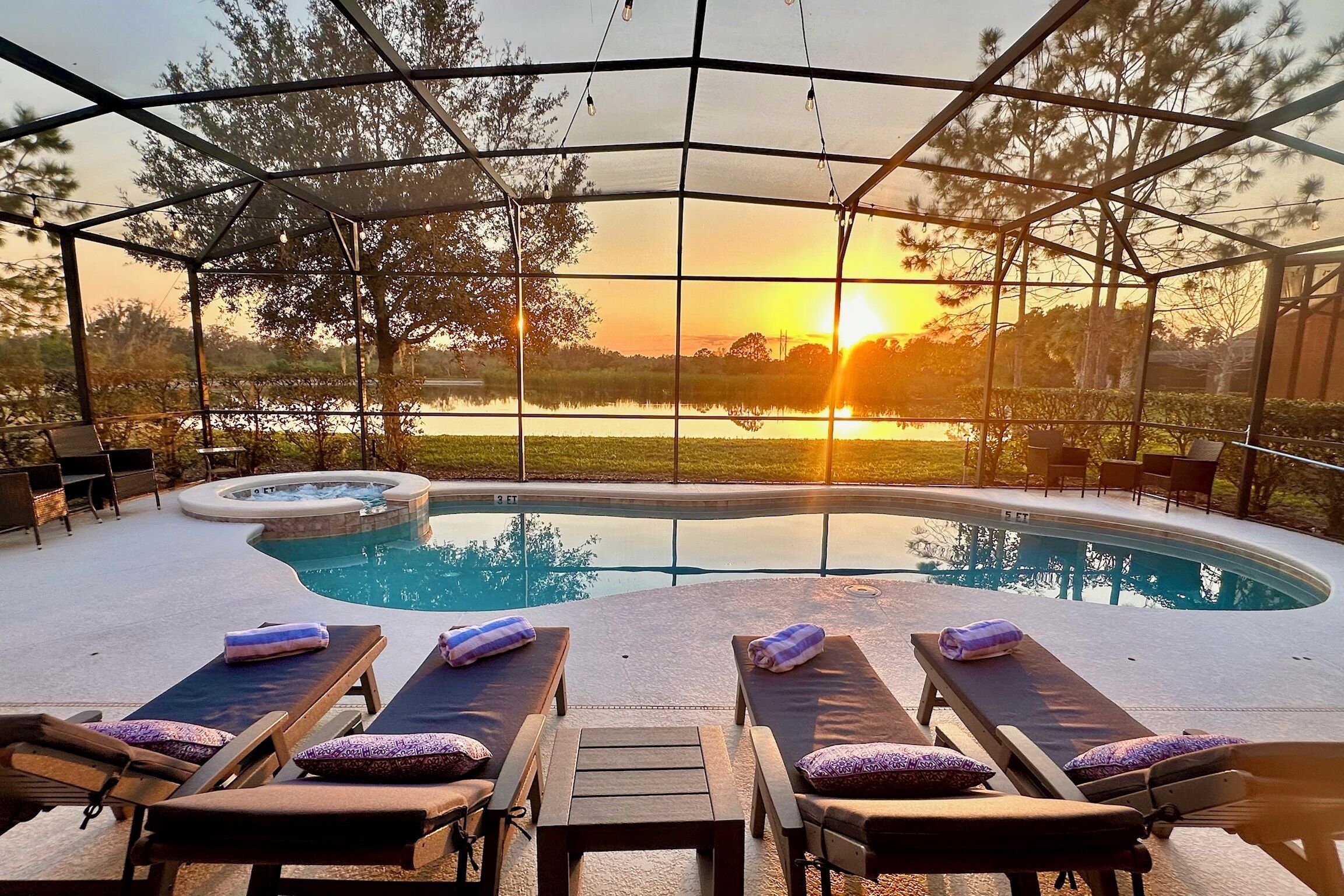 Outdoor pool, a heated pool