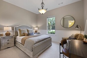 5 bedrooms, desk, iron/ironing board, travel cot