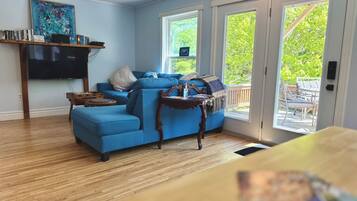 Smart TV, DVD player, books