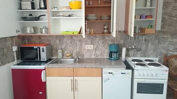 Fridge, oven, stovetop, dishwasher