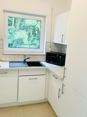 Full-sized fridge, microwave, oven, stovetop - Luxury Green Penthouse Terrace & Parking (Luxembourg City)