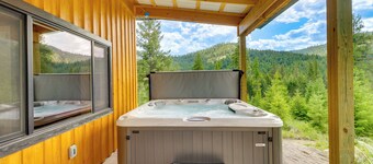 Modern Lakeside Cabin w/ Mountain Views & Hot Tub!