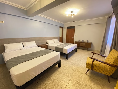 Family Double Room | 1 bedroom, premium bedding, down comforters, memory foam beds