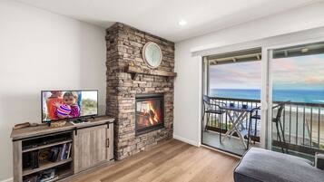 TV, fireplace, DVD player, table tennis