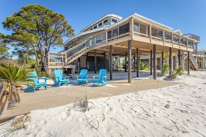 Tiki House is a Unique Beach Front gathering spot for family, friends and PUPs.