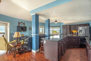 Fridge, microwave, oven, stovetop - Tiki House is a Unique Beach Front gathering spot for family, friends and PUPs. (Alligator Point)