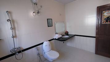 Dusche, Whirlpool, Haartrockner, Handtücher