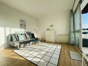 Smart TV, DVD player, books, video library