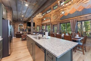Fridge, microwave, oven, stovetop - Smoky Mtn Haven w/Indoor Pool, Theater, Game Room (Sevierville)