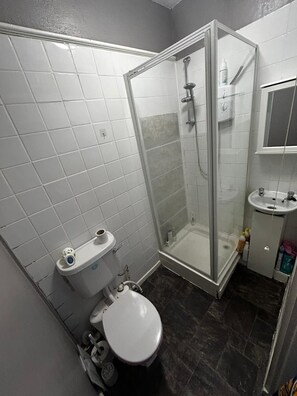 Apartment, 1 Queen-Bett | Badezimmer | Dusche, Haartrockner, Handtücher