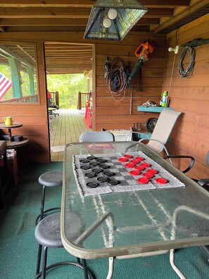 Outdoor dining - The Bears Den is a quiet cabin 30 miles from Gatlinburg and Pigeon Forge, TN.  (Newport)