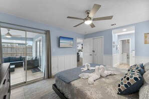 3 chambres, coffre-fort, fer et planche à repasser, lit de bébé portatif
