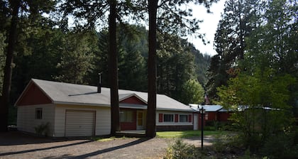 Tranquil, Nostalgic Riverfront Property on 1/2 acre on White Pass