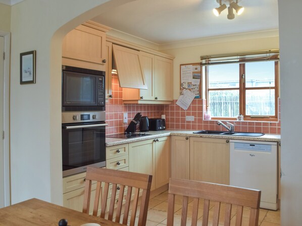 Dishwasher, high chair, cookware/dishes/utensils