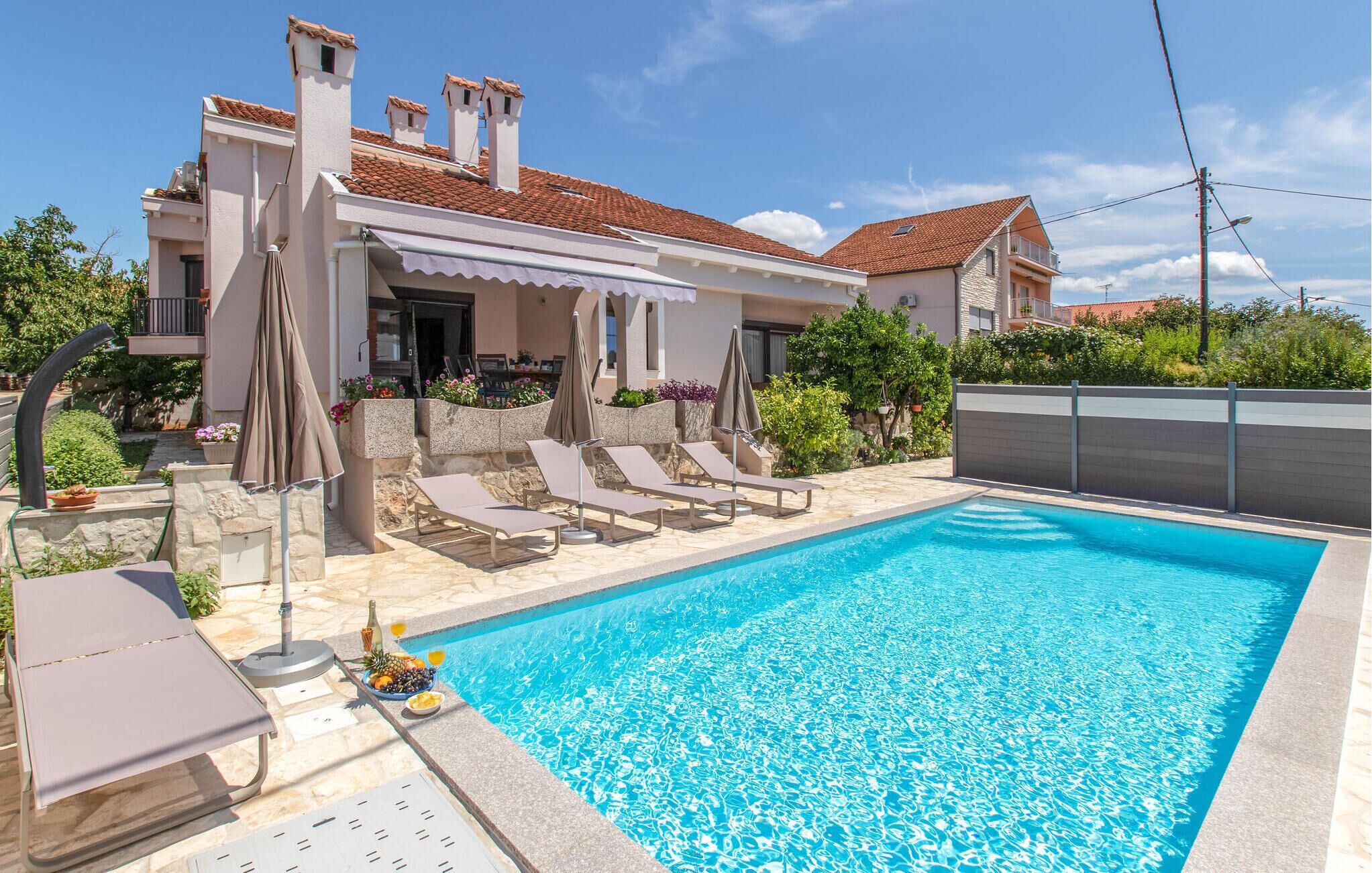A heated pool