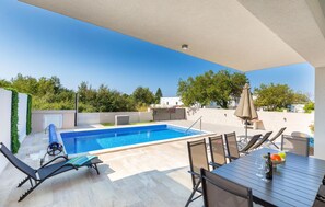 A heated pool