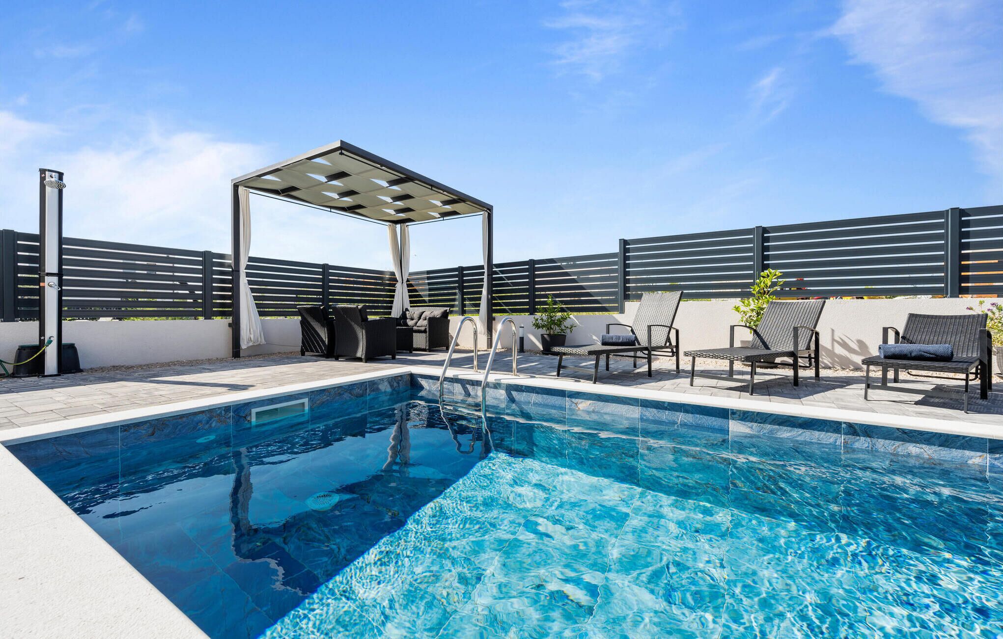 A heated pool