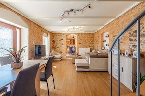 Villa | Living area | Fireplace
