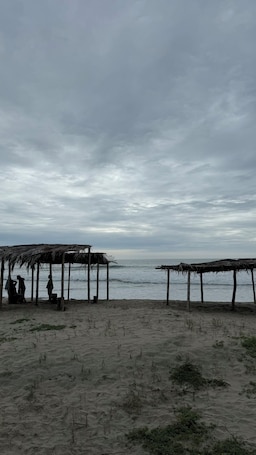 En la playa