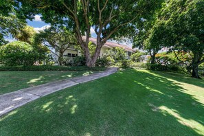 Property grounds - Newly remodeled with AC, gorgeous ground floor condo 87, 3 min walk to beach (Koloa)