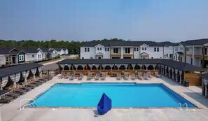 Outdoor pool, a heated pool - "Seas the Day", located in the heart of beautiful Corolla, Outer Banks of NC (Corolla)
