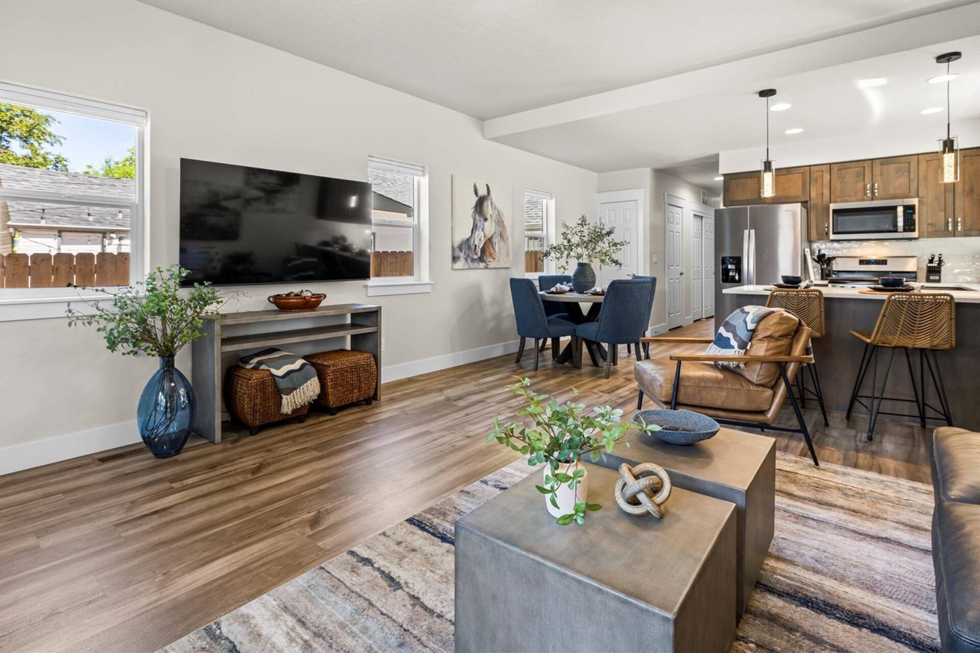 Welcome to the light filled living room at Bronco Nation Nest!