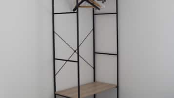 1 bedroom, iron/ironing board, travel crib, bed sheets