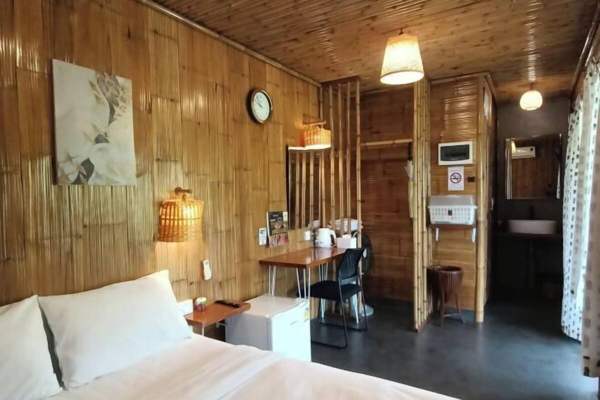 Down duvets, Select Comfort beds, blackout curtains, free WiFi