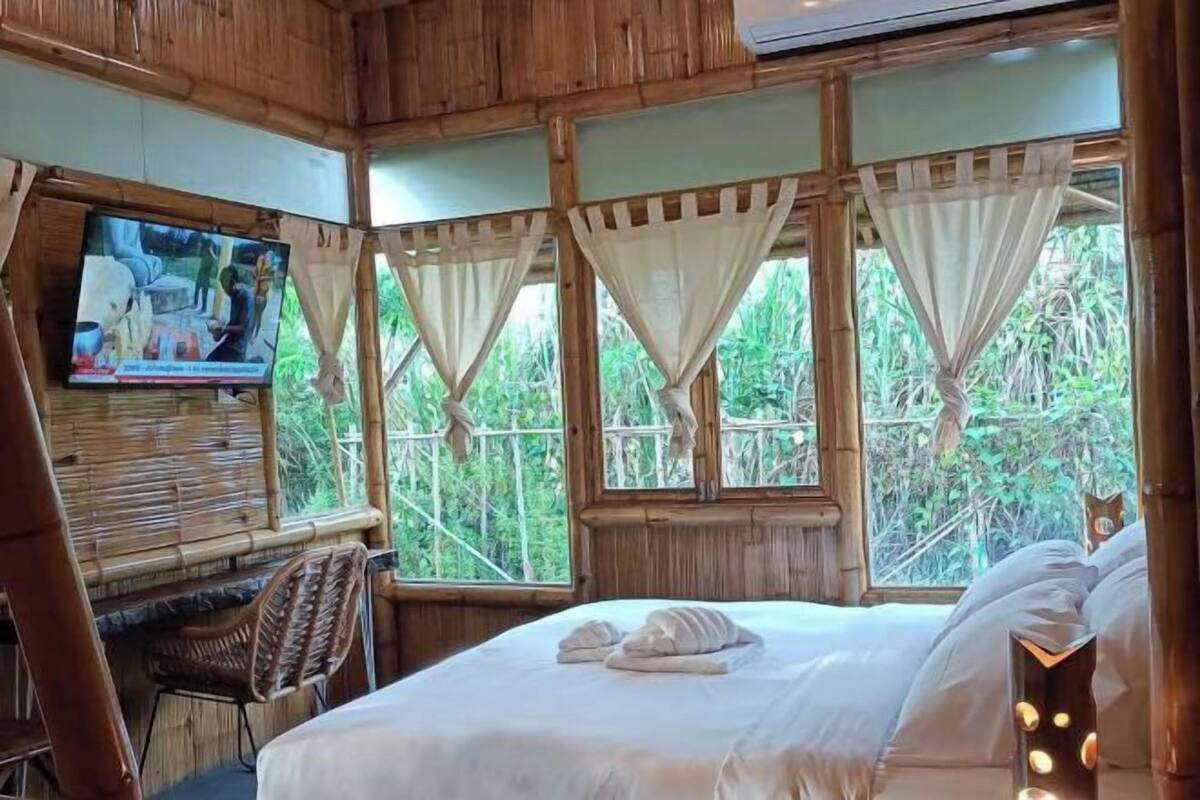 Down duvets, Select Comfort beds, blackout curtains, free WiFi