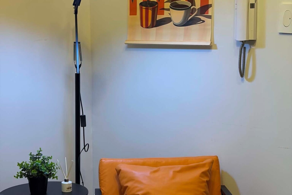 City-Apartment, Stadtblick | Wohnbereich