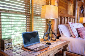 2 bedrooms, in-room safe, desk, iron/ironing board - NEW! Luxury Nantahala Cabin with Mtn Views, SoakTub, Fire Pit (Robbinsville)