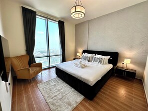 Exclusive Apartment | 2 bedrooms, in-room safe, individually decorated, individually furnished - Lux BnB I Amna Tower I Sky Line Views (Dubai)