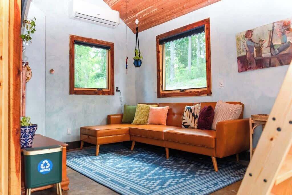 TV, fireplace, books, offices