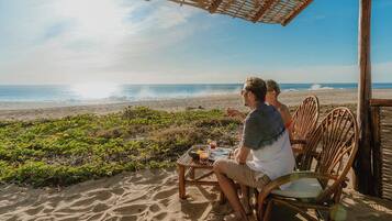 Sun loungers, beach towels