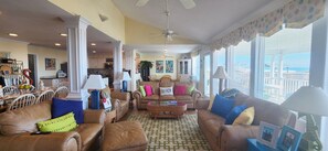 Smart TV - Cozy, Colorful, Coastal Cottage - Oceanfront 5 bedroom home (Ocean Isle Beach)