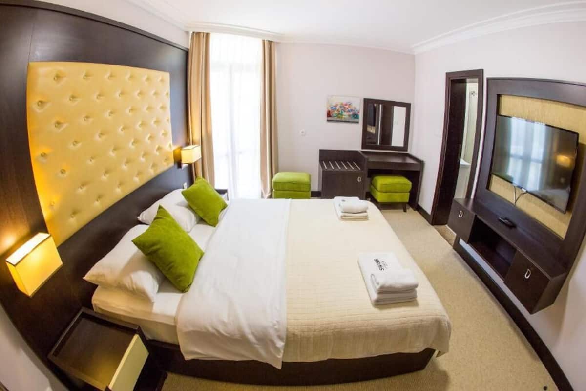 In-room safe, iron/ironing board, WiFi (free), individually decorated