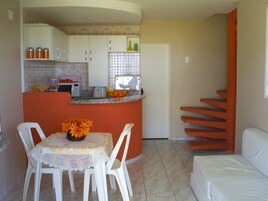 Family Chalet, 1 Bedroom | Private kitchen | Full-size fridge, microwave, blender, cookware/dishes/utensils