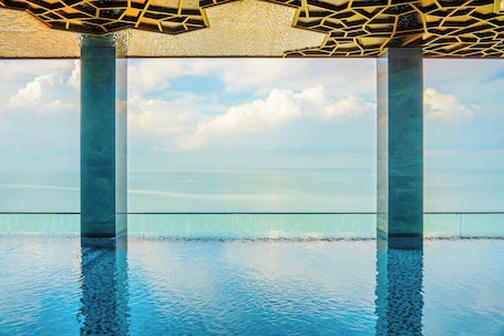 Indoor pool, open 8:00 AM to 10:00 PM, sun loungers