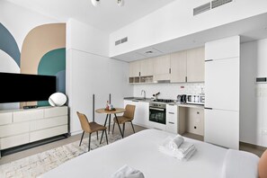 Belgravia Heights 209 | Ropa de cama de alta calidad y caja de seguridad en la habitación 