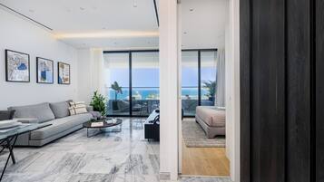 Luxury-Apartment | Wohnbereich | Smart-TV, Netflix, Streaming-Dienste