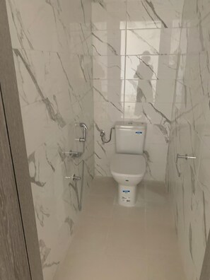 Shower, bidet, soap, shampoo