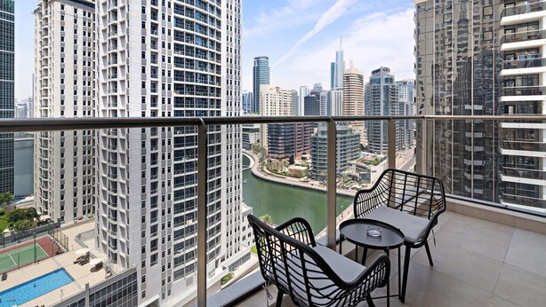 Business Apartment | Balcony view - Silkhaus Sparkle, Dubai Marina (Dubai)