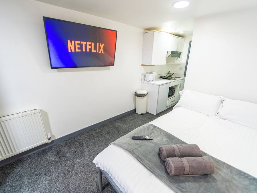 Estúdio | Wi-Fi de cortesia, roupa de cama