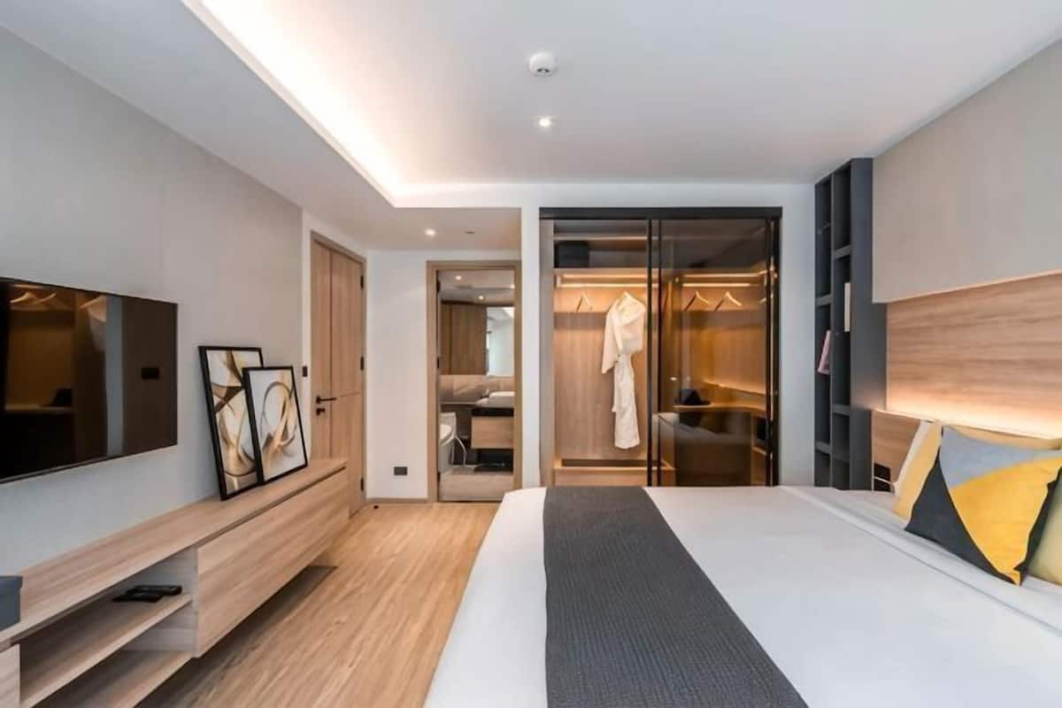 1 dormitorio, ropa de cama de alta calidad, caja fuerte