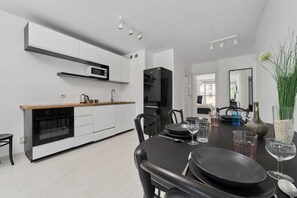 Dining - Bright Apartment with Balcony | Parking Space (Wroclaw)