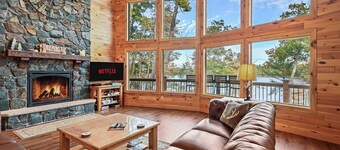 Eagles Bluff 6 Br Lakefront Cabin on 20 acres